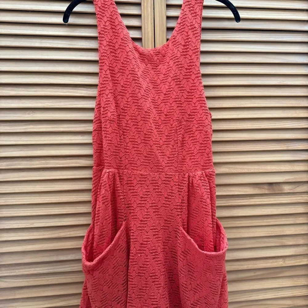 Free people orange dress size medium